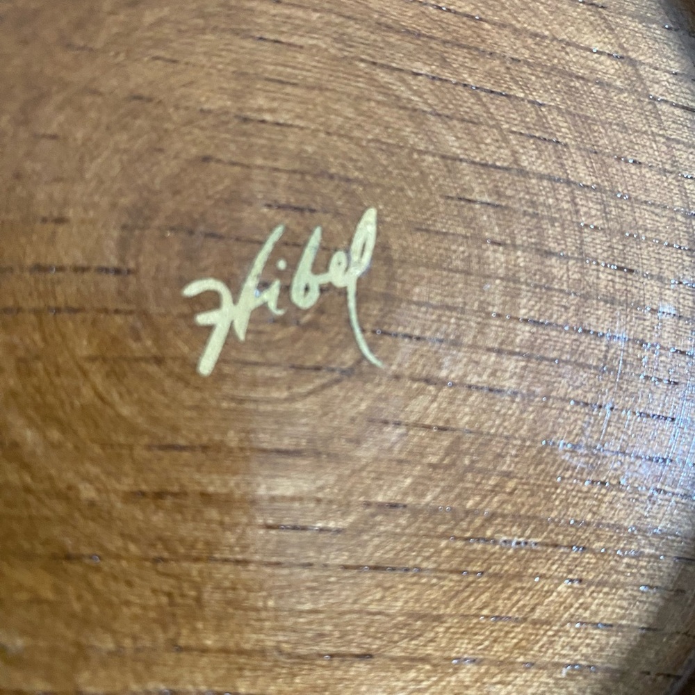 Vintage Patty By Edna Hibel Wood Round Box Trinket/Vanity/Jewelry Signed wood - Picture 3 of 14